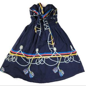Anthropologie nautical tie back dress